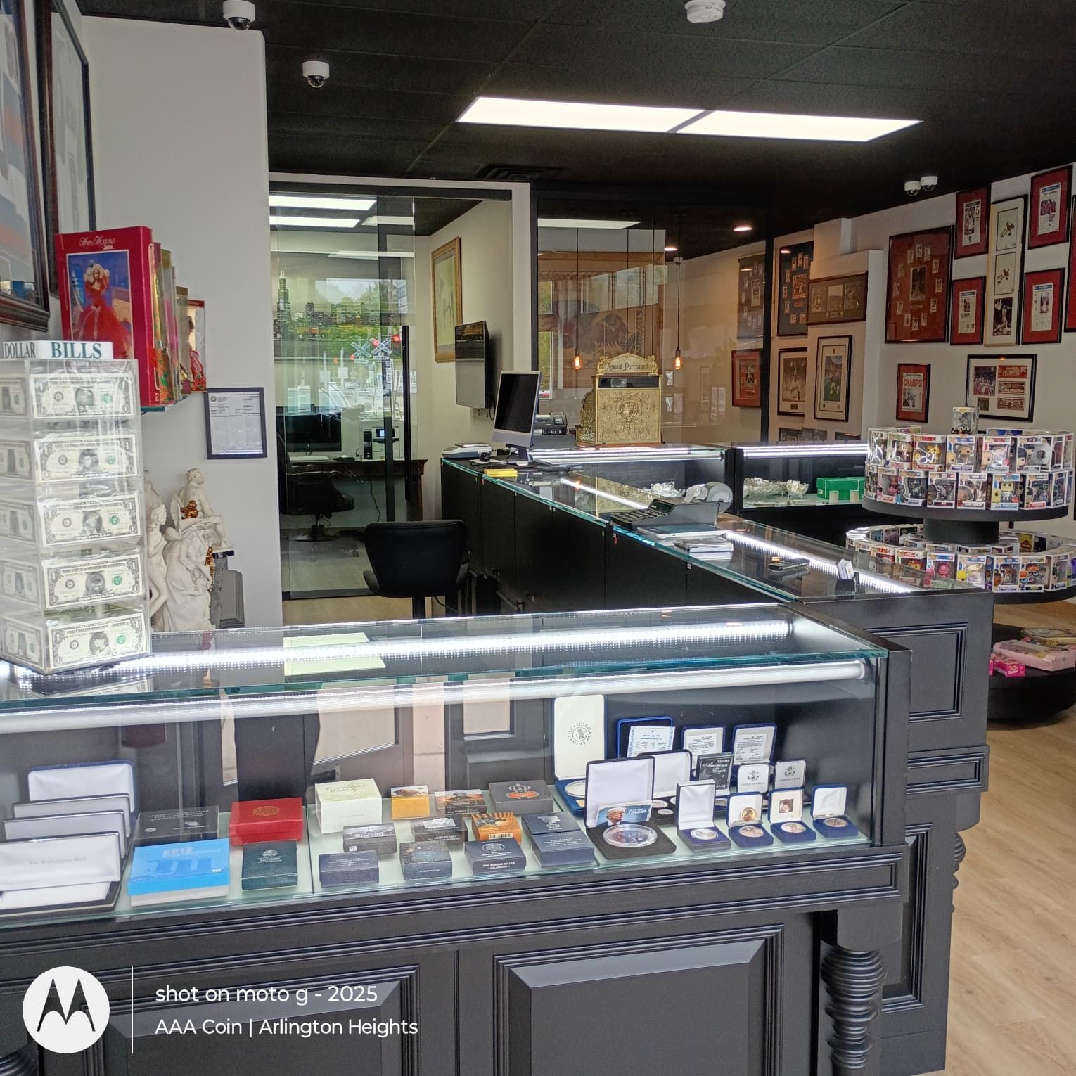 Inside the AAA Coin Arlington Heights showroom