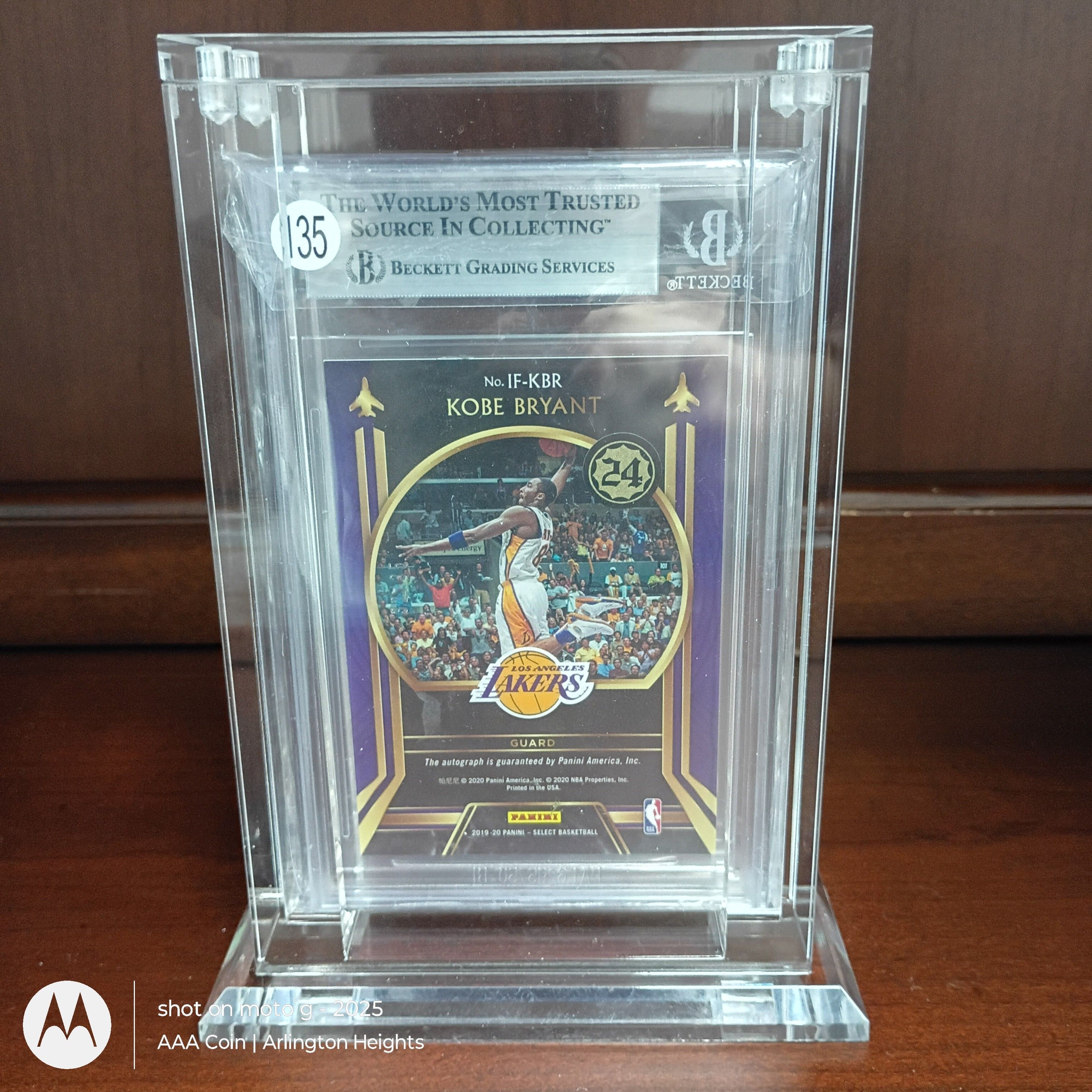 Kobe Bryant In Flight Select Trading Card - Graded and Cased