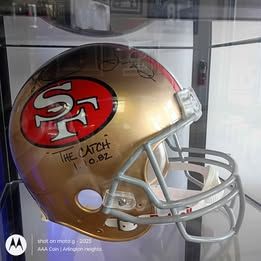 Joe Montana and Dwight Clark Autographed 49ers Helmet