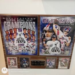 Commemorative Wall Plaque New York Giants Super Bowl XLVI