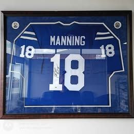 Signed Pete Manning Colts Football Jersey